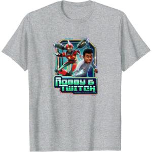 imageTransformers EarthSpark Robby ampamp Twitch Poster TShirtHeather Grey