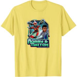 imageTransformers EarthSpark Robby ampamp Twitch Poster TShirtLemon Yellow