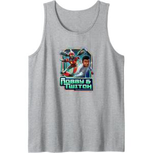 imageTransformers EarthSpark Robby ampamp Twitch Poster Tank TopHeather Grey