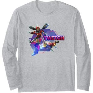 imageTransformers EarthSpark Twitch Character Badge Long Sleeve TShirtHeather Grey