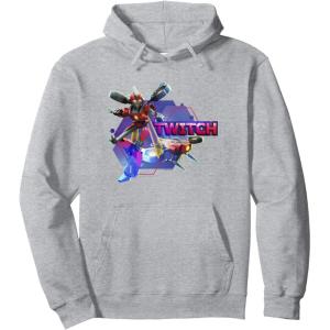 imageTransformers EarthSpark Twitch Character Badge Pullover HoodieHeather Grey