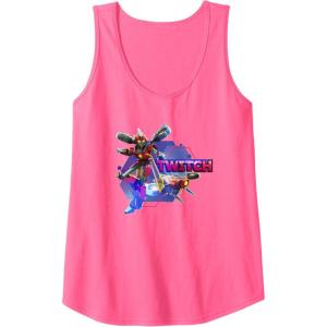imageTransformers EarthSpark Twitch Character Badge Tank TopNeon Pink