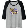 imageTransformers EarthSpark Bumblebee Badge Raglan Baseball TeeBlackAthletic Heather