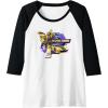 imageTransformers EarthSpark Bumblebee Badge Raglan Baseball TeeBlackWhite