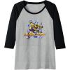 imageTransformers EarthSpark Bumblebee Hero Pose Raglan Baseball TeeBlackAthletic Heather
