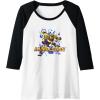 imageTransformers EarthSpark Bumblebee Hero Pose Raglan Baseball TeeBlackWhite