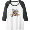 imageTransformers EarthSpark Bumblebee Hero Pose Raglan Baseball TeeDark Heather GreyWhite