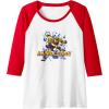 imageTransformers EarthSpark Bumblebee Hero Pose Raglan Baseball TeeRedWhite