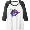 imageTransformers EarthSpark Twitch Character Badge Raglan Baseball TeeDark Heather GreyWhite