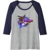 imageTransformers EarthSpark Twitch Character Badge Raglan Baseball TeeNavy BlueAthletic Heather