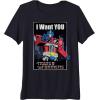 imageTransformers Optimus Prime I Want You Retro Black Cartoon TShirtNavy Blue