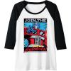 imageTransformers Optimus Prime Join The Autobots Retro Poster Raglan Baseball TeeBlackWhite