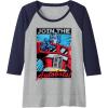 imageTransformers Optimus Prime Join The Autobots Retro Poster Raglan Baseball TeeNavy BlueAthletic Heather
