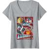 imageTransformers Autobots Cut Up Retro Vintage Panels VNeck TShirtHeather Grey