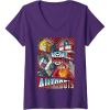 imageTransformers Autobots Cut Up Retro Vintage Panels VNeck TShirtPurple