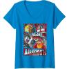 imageTransformers Autobots Cut Up Retro Vintage Panels VNeck TShirtSapphire Blue