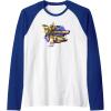 imageTransformers EarthSpark Bumblebee Badge Raglan Baseball TeeRoyal BlueWhite