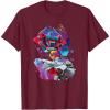 imageTransformers EarthSpark Optimus Prime VS Megatron TShirtBurgundy