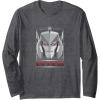 imageTransformers Megatron Good To Be Bad Long Sleeve TShirtDark Heather Grey