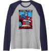 imageTransformers Optimus Prime Join The Autobots Retro Poster Raglan Baseball TeeNavy BlueAthletic Heather