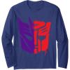 imageTransformers War For Cybertron Spray Paint Split Logo Long Sleeve TShirtNavy Blue
