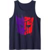 imageTransformers War For Cybertron Spray Paint Split Logo Tank TopNavy Blue