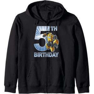 imageTransformers Bumblebee 5th Birthday Vintage Zip HoodieBlack