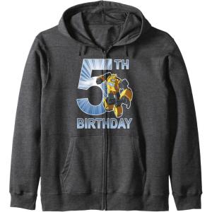 imageTransformers Bumblebee 5th Birthday Vintage Zip HoodieDark Heather Grey
