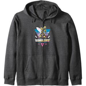 imageTransformers Bumblebee Chill Vibes Portrait Zip HoodieDark Heather Grey