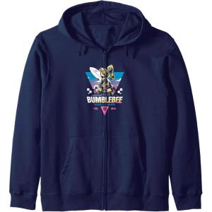 imageTransformers Bumblebee Chill Vibes Portrait Zip HoodieNavy Blue