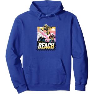 imageTransformers Bumblebee Surfing Lifes A Beach Portrait Pullover HoodieRoyal Blue