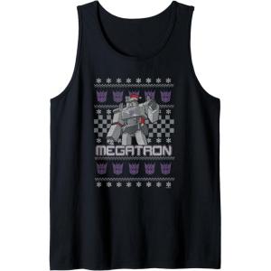 imageTransformers Christmas Megatron Ugly Sweater Tank TopBlack