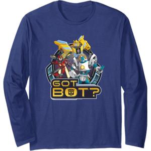 imageTransformers EarthSpark Autobots Got Bot Long Sleeve TShirtNavy Blue
