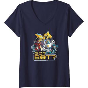 imageTransformers EarthSpark Autobots Got Bot VNeck TShirtNavy Blue