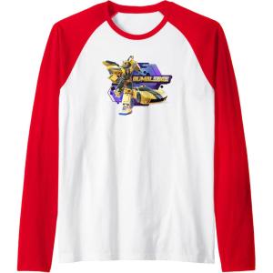 imageTransformers EarthSpark Bumblebee Badge Raglan Baseball TeeRedWhite