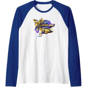 imageTransformers EarthSpark Bumblebee Badge Raglan Baseball TeeRoyal BlueWhite
