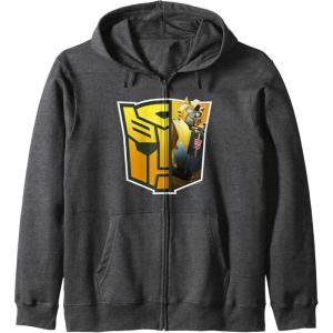 imageTransformers EarthSpark Bumblebee Logo Fill Zip HoodieDark Heather Grey