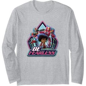 imageTransformers EarthSpark Group Shot Be Fearless Long Sleeve TShirtHeather Grey