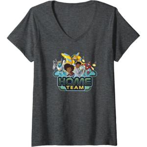 imageTransformers EarthSpark Heroes Home Team VNeck TShirtDark Heather Grey