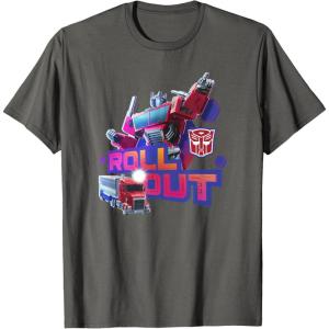 imageTransformers EarthSpark Optimus Prime Leader Pose TShirtAsphalt Grey