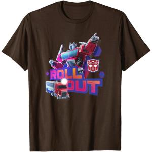 imageTransformers EarthSpark Optimus Prime Leader Pose TShirtBrown