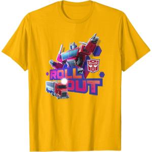 imageTransformers EarthSpark Optimus Prime Leader Pose TShirtGolden Yellow