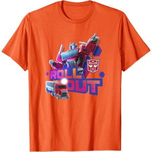 imageTransformers EarthSpark Optimus Prime Leader Pose TShirtOrange