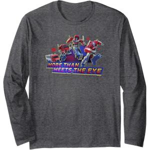 imageTransformers EarthSpark Optimus Prime More Than Long Sleeve TShirtDark Heather Grey