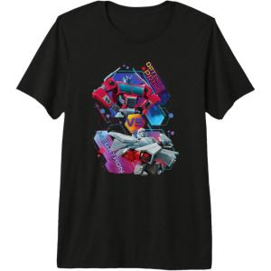 imageTransformers EarthSpark Optimus Prime VS Megatron Premium TShirtBlack