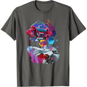 imageTransformers EarthSpark Optimus Prime VS Megatron TShirtAsphalt Grey