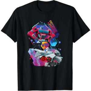 imageTransformers EarthSpark Optimus Prime VS Megatron TShirtBlack