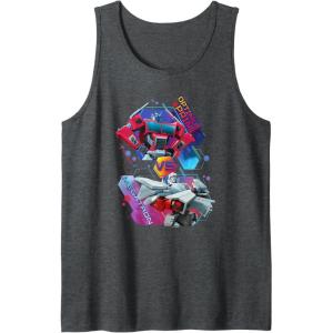 imageTransformers EarthSpark Optimus Prime VS Megatron Tank TopDark Heather Grey