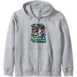 imageTransformers EarthSpark Robby ampamp Twitch Poster Zip HoodieHeather Grey