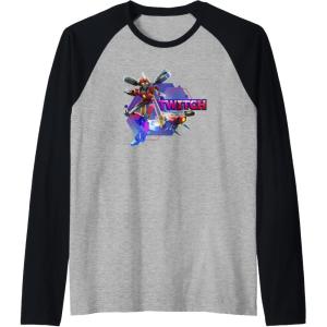 imageTransformers EarthSpark Twitch Character Badge Raglan Baseball TeeBlackAthletic Heather